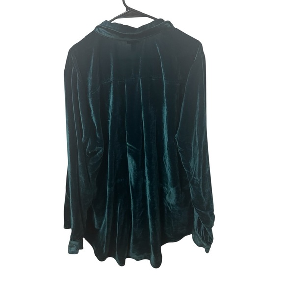 Torrid Lizzie Teal  Velvet Tunic Size 1X - Picture 3 of 7